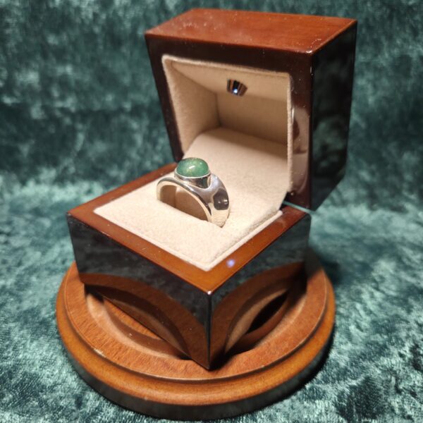 Wide Tapered Moss Agate Doublet - Image 4